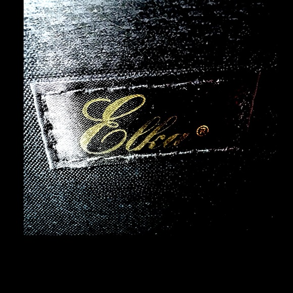 Vintage Elka Black Faux Suede Crossbody Bag with Gold Hardware and Braided Strap - Picture 5 of 9